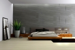 Interior of modern bedroom 3D rendering